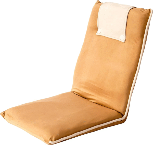 Silla de suelo acolchada con respaldo ajustable, cómoda, plegable y versátil, ideal para meditación, seminarios, lectura, televisión o videojuegos