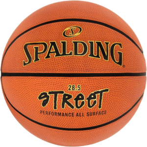 Spalding Street Performance All Surface, balón de baloncesto exterior, tamaños 74.9 cm, 72.4 cm y 69.9 cm, material duradero, agarre superior.