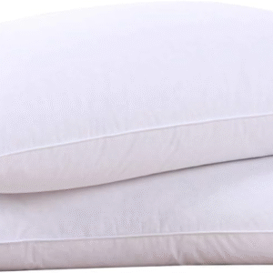 Tamaño estándar -Juego de 2 almohadas de plumas y plumón de ganso blanco, colección de hoteles, para dormir.