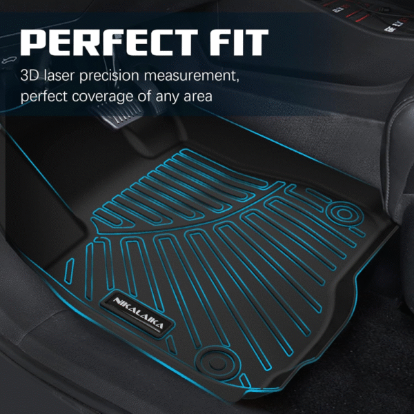 Alfombrillas y revestimiento Hyundai Santa FE 2024-2025 no híbrido, juego completo TPE, caucho negro, protección todo clima, incluye maletero y accesorios de carga. - Imagen 5