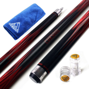 CUESOUL SOOCOO Series taco de billar, arce, 58", 19 oz, diseño profesional, equilibrio preciso, agarre cómodo, ideal para juego competitivo y recreativo.