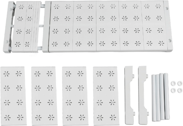 Shanrya Estante de tensión para armario, ampliable, estructura estable, resistente, fácil instalación, almacenamiento ajustable, organizador práctico para ropa y accesorios. - Imagen 4