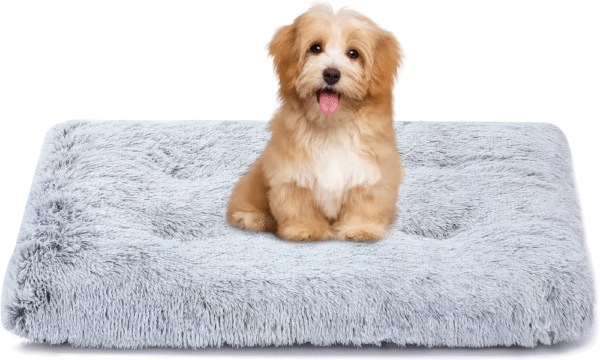 Cama para perros Sycoodeal, con almohadilla para jaula, suave y lavable, cómoda, ideal para perros pequeños y gatos (gris) TAMAÑO 42"