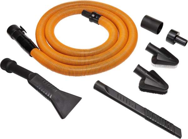 RIDGID VT2534 Kit de accesorios de aspiradora, 7 piezas, compatible con mangueras de 1 1/4", ideal para limpieza de autos, color negro.