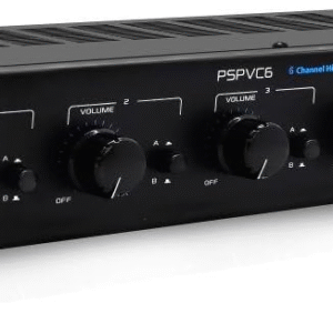 caja de distribución para control de amplificador de alta potencia multicanal, 6 pares de altavoces - PSPVC6