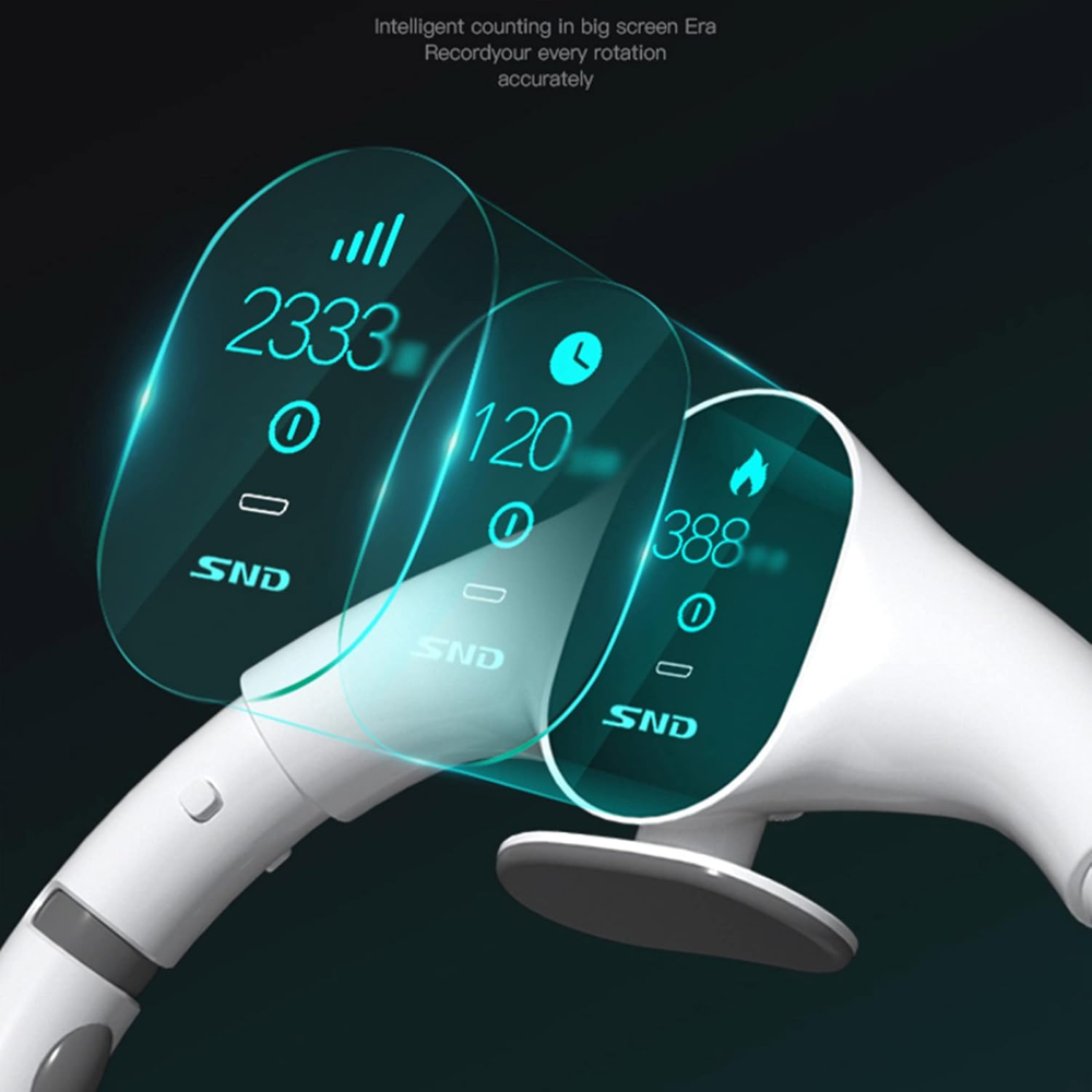 Hula Hoop inteligente de fitness de tamaño ajustable, contador digital para adultos y adolescentes para aumentar la pérdida de peso, anillo deportivo con masaje envolvente de 360 ??grados, blanco, tal - Imagen 2