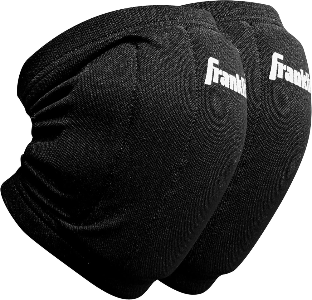 Franklin Sports Talla única para la mayoría de rodilleras de voleibol, rodilleras de voleibol para adultos, color negro