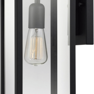 1 Lámpara, aplique de luz de pared para interiores y exteriores, paneles de vidrio transparente y tecnología resistente a la intemperie, complementa cualquier decoración moderna