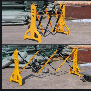 Valla de tráfico EMENAR, barrera de agua plegable portátil, 2.5 m, color amarillo, alta resistencia a compresión e impacto, seguridad vial.