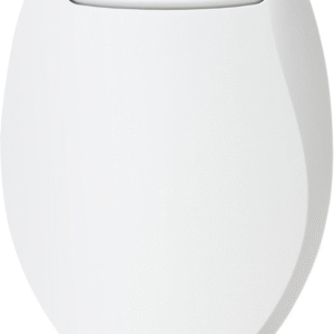 Asiento de inodoro Brondell LumaWarm con luz nocturna calefactable, alargado, color blanco