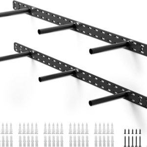 Juego de 2 soportes flotantes de metal ocultos resistentes para estantes, accesorios invisibles para estantes (34 x 6 pulgadas Craftersmark