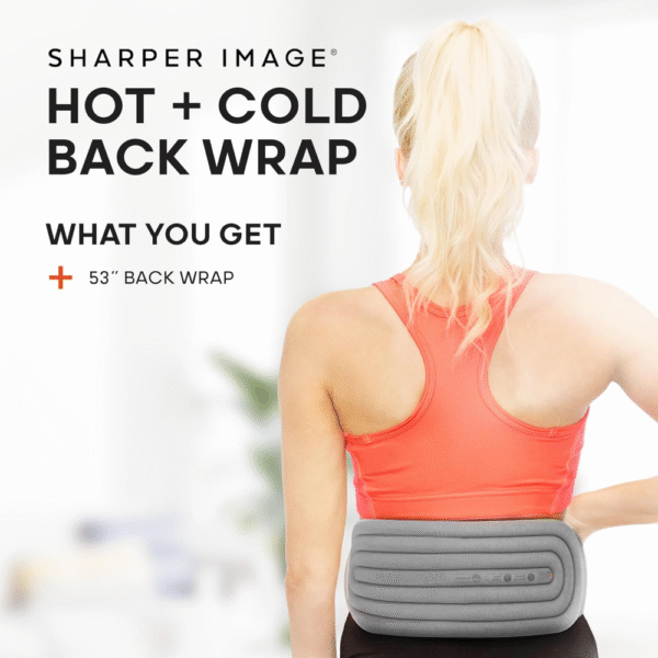 Sharper Image® Envoltura de espalda caliente y fría, ajuste ajustable, calor calmante y terapia de frío revitalizante, paquete de hielo portátil, compresión de recuperación de dolor de entrenamiento - Imagen 2