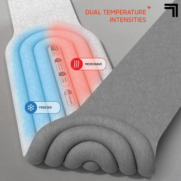 Sharper Image® Envoltura de espalda caliente y fría, ajuste ajustable, calor calmante y terapia de frío revitalizante, paquete de hielo portátil, compresión de recuperación de dolor de entrenamiento - Imagen 3