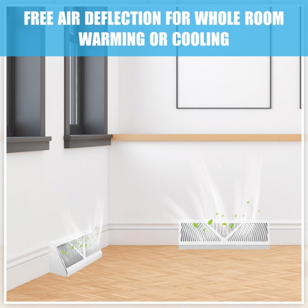 10 unidades cubiertas de ventilación para el hogar, de registro de difusor de zócalo de 15 pulgadas (tamaño de apertura del conducto, cubierta de ventilación para zócalo de la pared del piso - Imagen 2