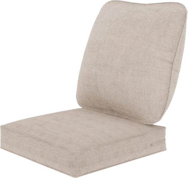 Set de 2 cojines de asiento profundo para exteriores, 61x 61cm, cojines de repuesto para sillas de patio con funda extraíble.