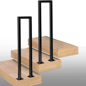 ? Kits 2 piezas de barandillas de escalera para interiores y exteriores en forma de U, 91cm alto, para escaleras, escalones, balaustradas, balcones
