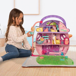 Casa Mega Dreamy Cry Babies ? con 3 pisos, luces, sonidos, más de 25 accesorios y muñeca exclusiva. Diversión mágica garantizada.?