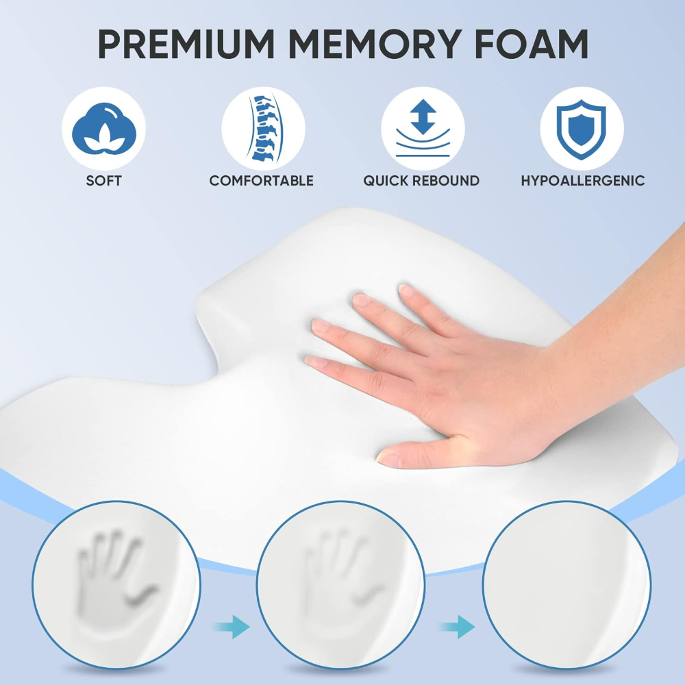 TICONN Cojín de asiento de espuma viscoelástica, cojín para silla de oficina, almohada para sentarse durante mucho tiempo - Imagen 4