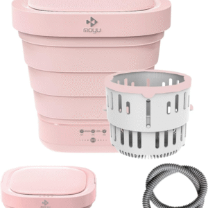 Lavadora portátil MOYU Mini ? plegable con centrifugado suave y tubo de drenaje, ideal para viajes, ropa delicada y espacios pequeños.?