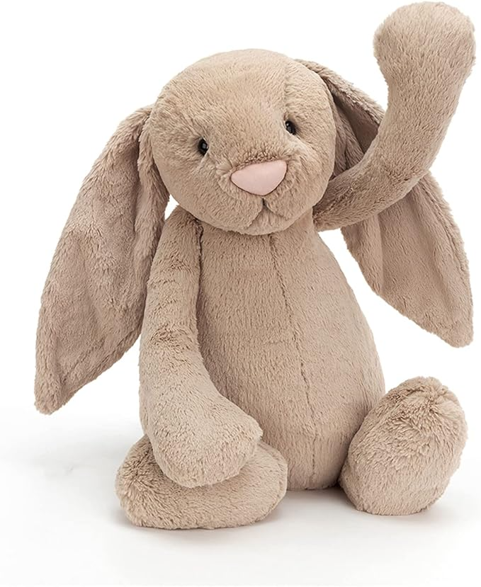 Peluche Jellycat Bashful Beige Bunny ? gigante de 67 cm, suave y tierno. El clásico conejito ideal como regalo infantil o decoración. - Imagen 4
