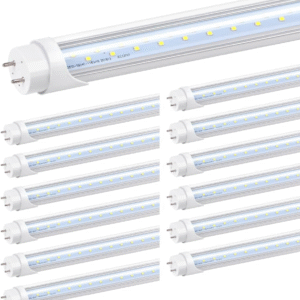 Paquete de 12 bombillas LED T8 de 121.92 cm, bombillas tipo B, 24 W, 3120 lúmenes, 6000 K, bombillas fluorescentes blancas de luz diurna de 48 pulgadas, derivación de lastre, T8 T10 T12 de 4