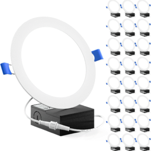 Slim - Paquete de 24 luces para techo 5000K luz diurna de 6"