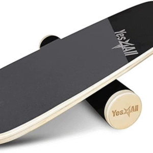 Yes4All Tabla de equilibrio para entrenamiento deportivo, tabla de entrenamiento de surf con tapones ajustables, mejora la fuerza central y el control de equilibrio