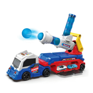 Juego de pistolas de juguete ? con camión transportador, balas blandas y mini autos. Diversión segura para niños desde 7 años.