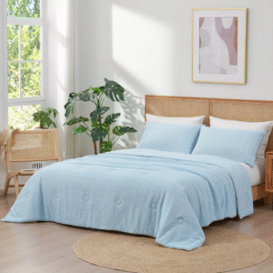 Edredón KING reversible tipo gofre Amelie Home, transpirable y ligero, ideal para quienes duermen con calor.