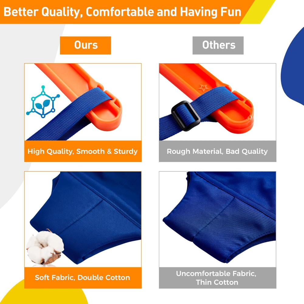 Columpio brinca brinca para bebé de 6-24 meses con soporte, para jugar en interiores y exteriores, con cadena ajustable, fácil de montar y almacenar (con soporte), color azul - Imagen 4