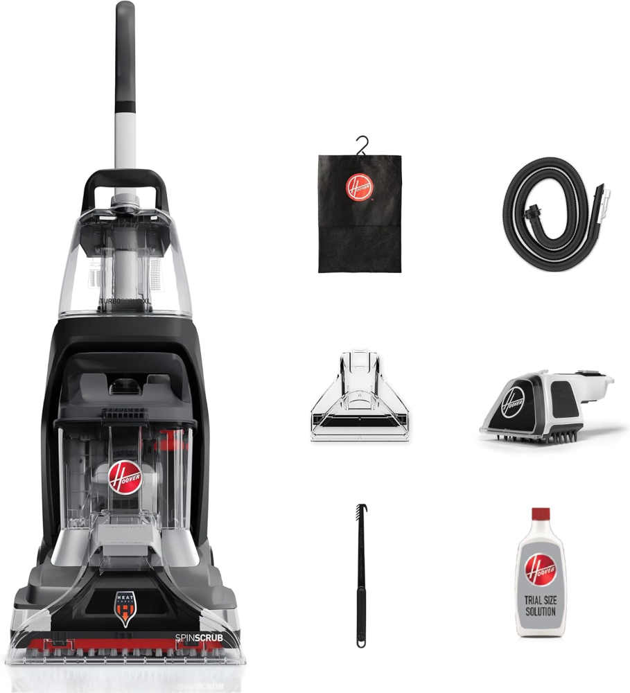 Hoover PowerScrub XL FH68050 - Máquina limpiadora de alfombras para mascotas, champú vertical, color negro