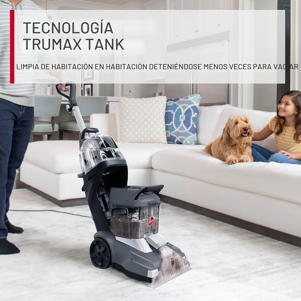 Hoover PowerScrub XL FH68050 - Máquina limpiadora de alfombras para mascotas, champú vertical, color negro - Imagen 3