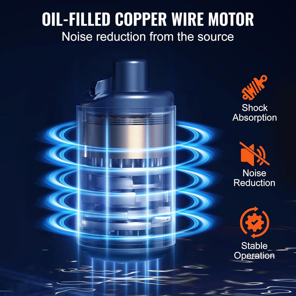 VEVOR Bomba sumergible 1HP, caudal 3700 GPH, motor de cobre, altura máx 36 pies, interruptor flotador, carcasa acero inoxidable, ideal para inundaciones, sótanos, piscinas y pozos. - Imagen 4