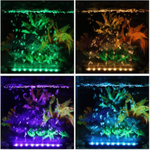 Luz LED de burbujas de aire para acuario, sumergible bajo el agua, tanque de peces, luz que cambia de color, herramientas de acuario de oxígeno, enchufe de EE. UU., 18.1 in/18.1 pulgadas