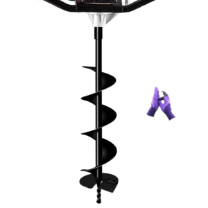 Broca de taladro de tierra resistente de 6 pulgadas, excavadora de agujeros de acero duradero para plantación, jardinería y proyectos de bricolaje, 31.5 pulgadas de longitud