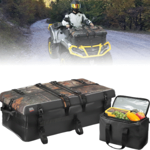 Bolsa de almacenamiento de carga ATV de 80L con enfriador adicional de 13L y divisor ajustable, resistente al agua, sin cremallera, compatible con Polaris Sportsman Can-Am Kawasaki Brute Force Arctic