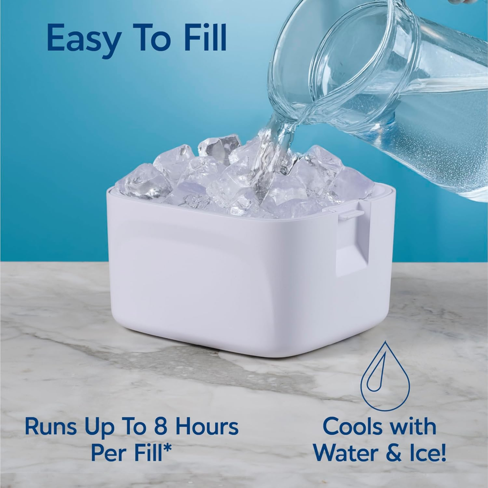 Enfriador de aire portátil Ice Jet X3, modos de niebla dual, hasta 8 horas de tiempo de enfriamiento, enfriador portátil de 3 velocidades con flujo de aire ajustable - Imagen 2