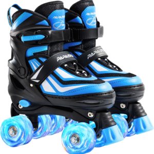 Patines de ruedas para niños y niñas, patines ajustables de 4 tamaños con ruedas iluminadas para niños de 4 a 12 años
