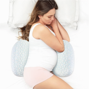 Almohadas de embarazo para dormir, almohada de maternidad portátil con funda extraíble refrescante