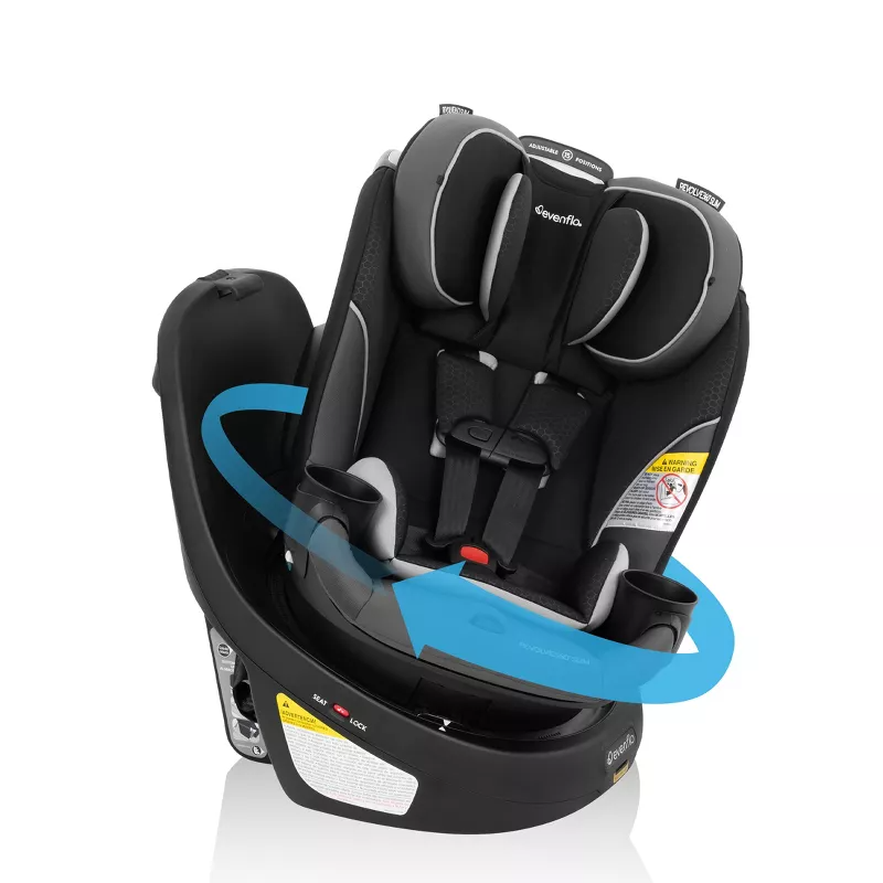 Asiento de coche convertible giratorio 2 en 1 Evenflo Revolve 360 ??Slim   Negro Cantn | familyoutletcr.com