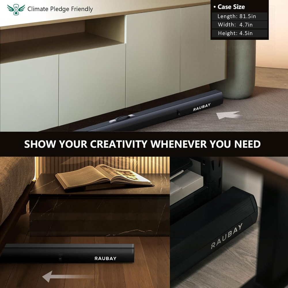 RAUBAY Pantalla de fondo gris plegable grande Panel retráctil portátil Fondo de fotografía gris con soporte para videoconferencia, estudio fotográfico, transmisión - Imagen 2