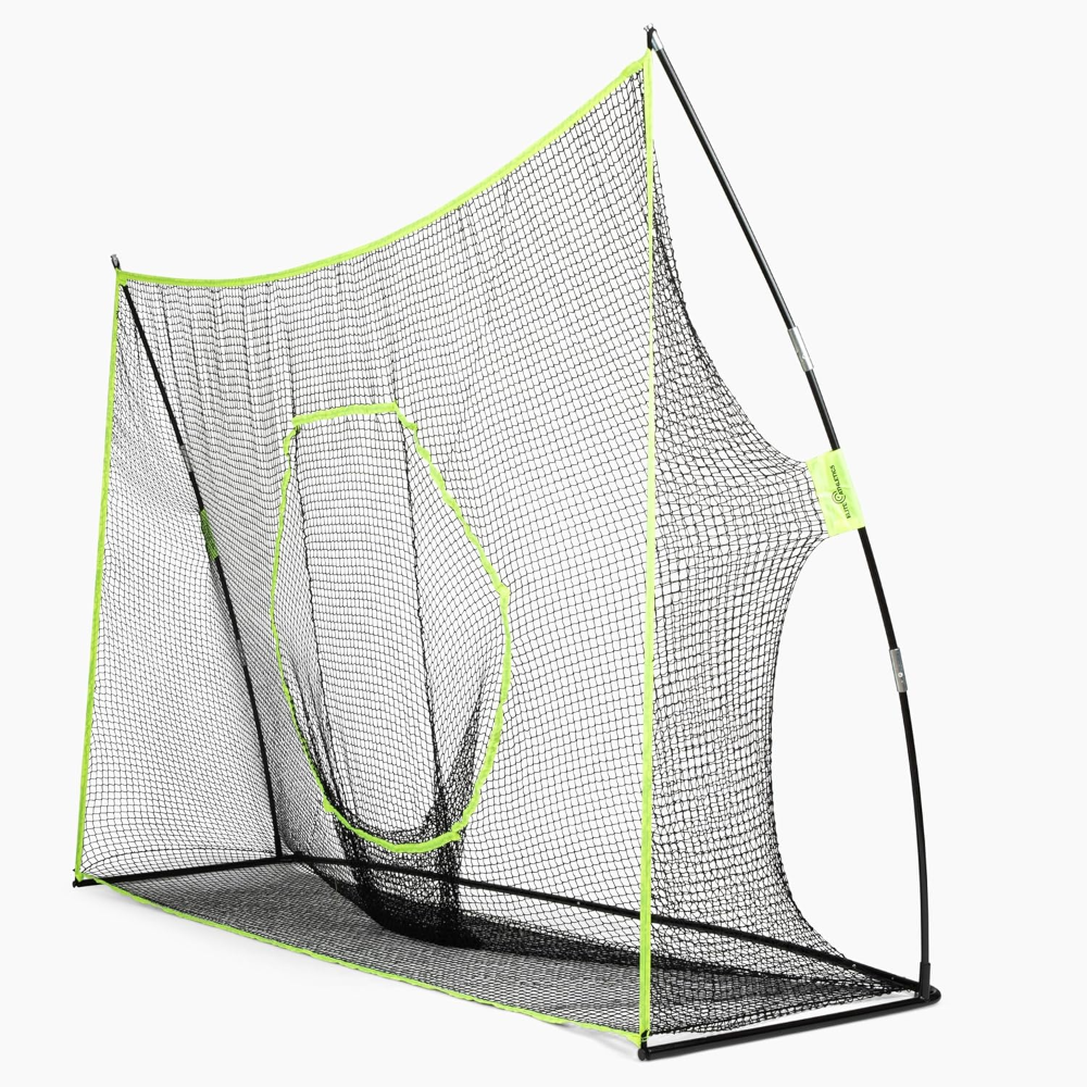Red de práctica Elite Athletics 10x7 ft, resistente y fácil de armar. Ideal para entrenar golf, béisbol y sóftbol en casa o patio. Absorbe impactos y mejora precisión de forma segura.