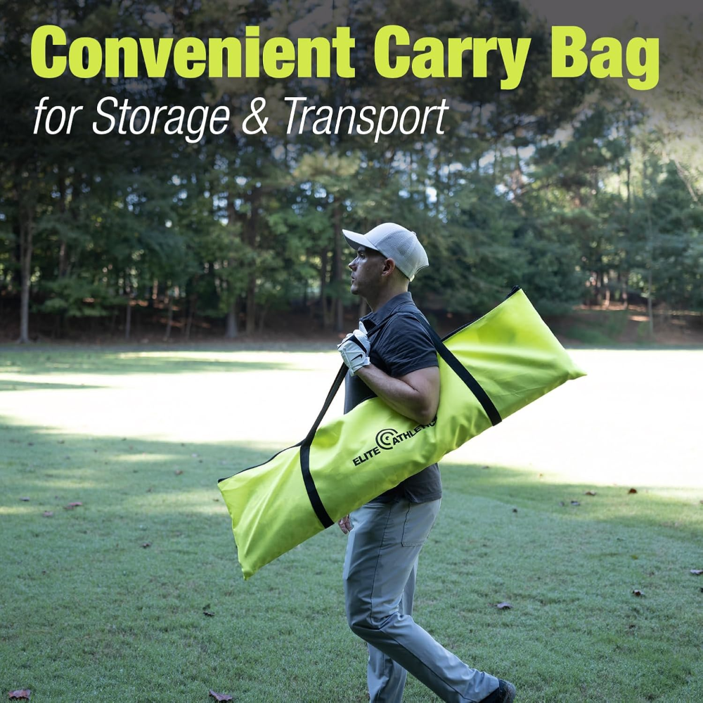 Red de práctica Elite Athletics 10x7 ft, resistente y fácil de armar. Ideal para entrenar golf, béisbol y sóftbol en casa o patio. Absorbe impactos y mejora precisión de forma segura. - Imagen 2