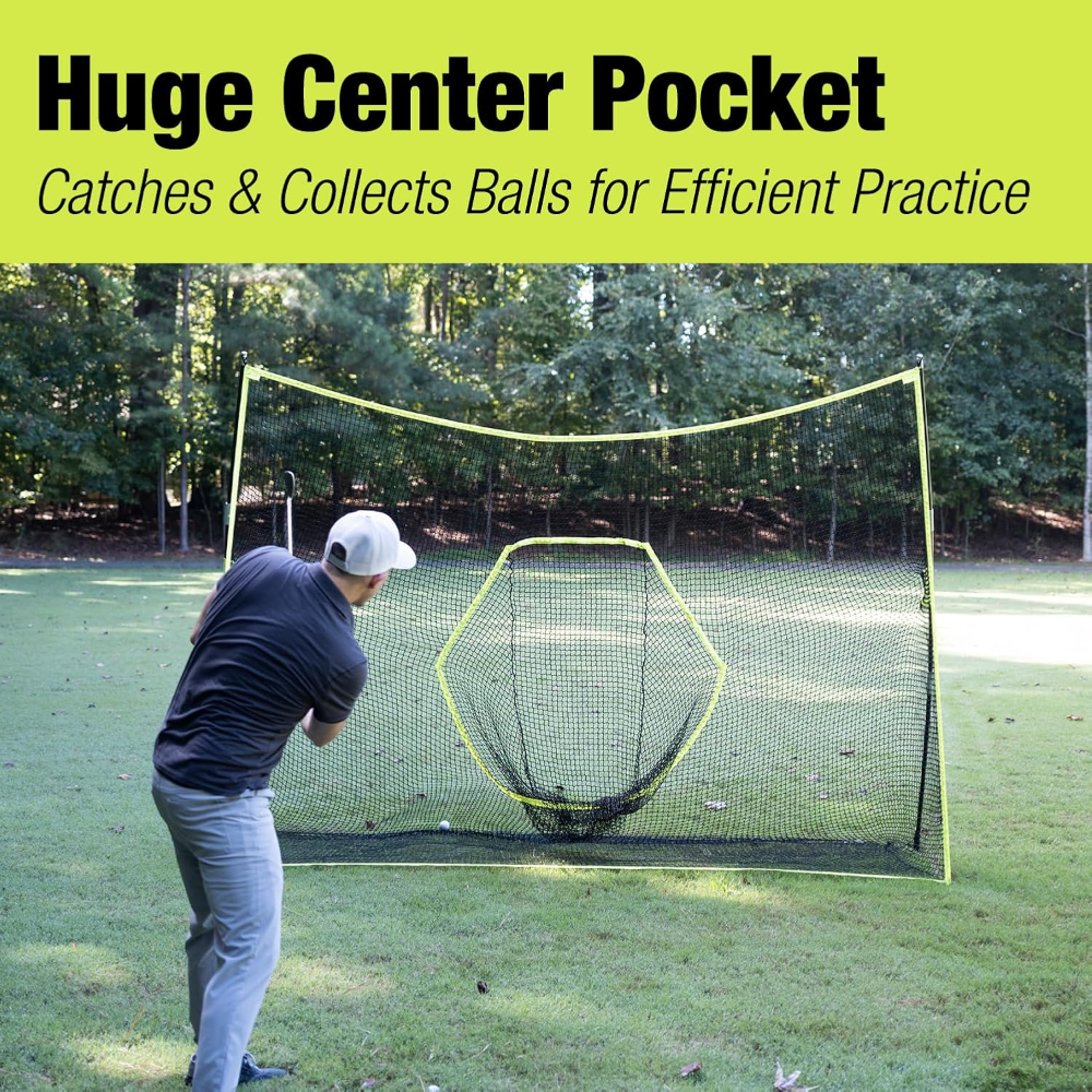 Red de práctica Elite Athletics 10x7 ft, resistente y fácil de armar. Ideal para entrenar golf, béisbol y sóftbol en casa o patio. Absorbe impactos y mejora precisión de forma segura. - Imagen 4