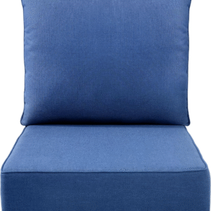 Almohadones de lujo para muebles de patio, juego de cojines de asiento gruesos de 22x22x3, cojines de repuesto para sofá y silla de mimbr. azul