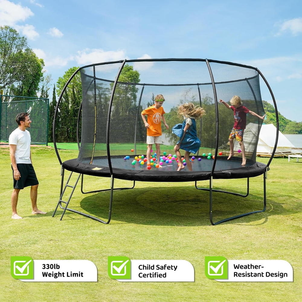 Trampolín Exterior De 10 Pies (3 M) Con Red De Seguridad Y Estructura Antioxidante – Capacidad De 160 Kg Para Niños Y Adultos