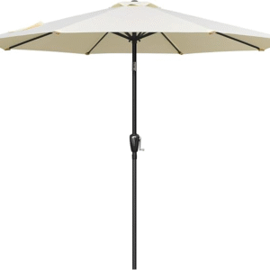 Sombrilla de patio Simple Deluxe de 2,7 m para exteriores con botón de inclinación