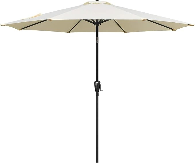 Sombrilla de patio Simple Deluxe de 2,7 m para exteriores con botón de inclinación