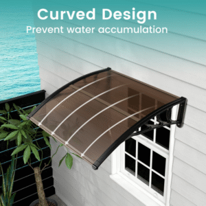 Toldo exterior para puerta de entrada, patio, alero, protección contra la luz solar, la lluvia, la nieve y el viento.