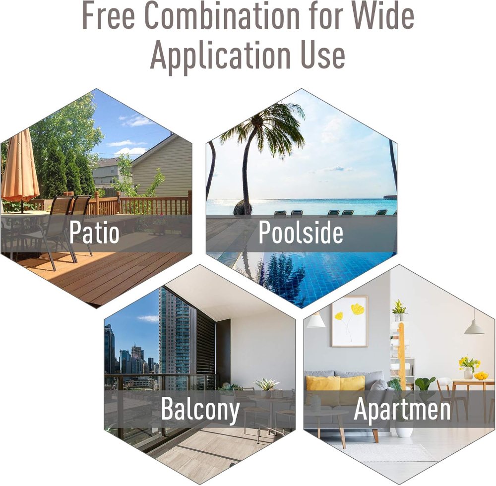 Juego de 3 piezas, dos sillas plegables y una mesa para patio al aire libre, apilables y portátiles para terraza, jardín, camping y viajes - Imagen 2